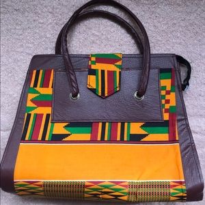 Large African Print Large Purse